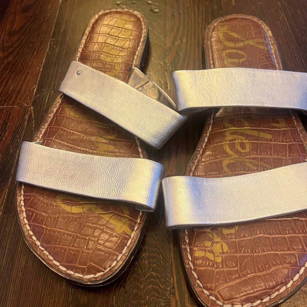 Silver Strappy Sandals